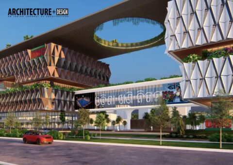 The Odisha Mining Corporation, leveraging its 500-metre-long frontage, leads with an AI-powered kinematic facade (Architecture+Design)